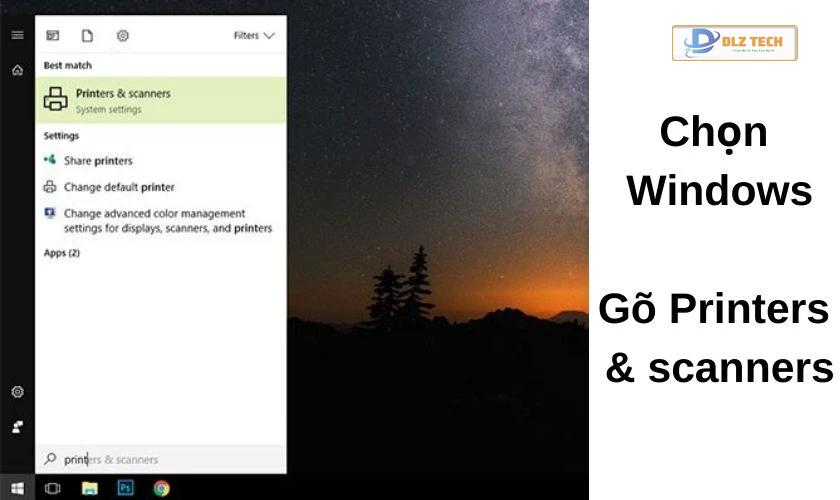 Cách kết nối máy tính với máy in Win 10 qua Printers and Scanners