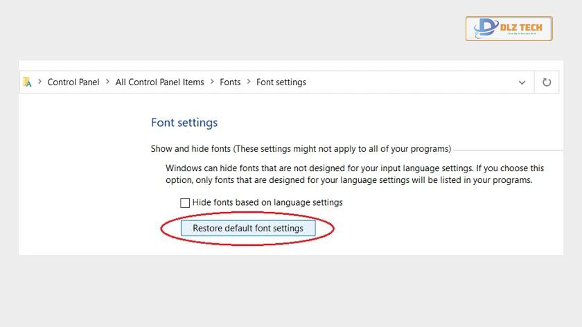 Cách sửa chữa máy tính bị lỗi font chữ win 10