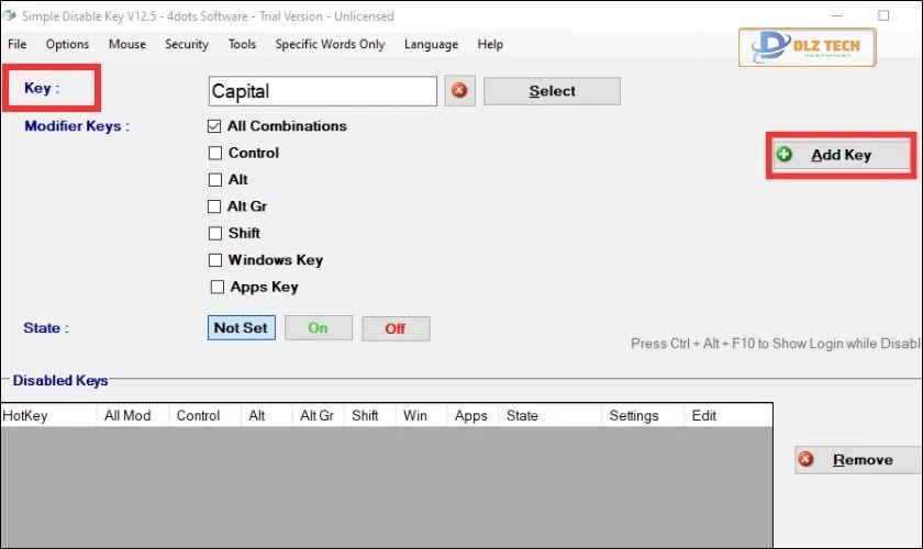 Sử dụng Simple Disable Key để vô hiệu hóa bàn phím