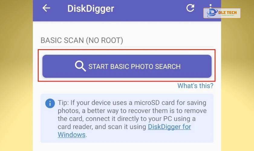 Cách khôi phục ảnh đã xóa trên Zalo bằng DiskDigger Photo Recovery