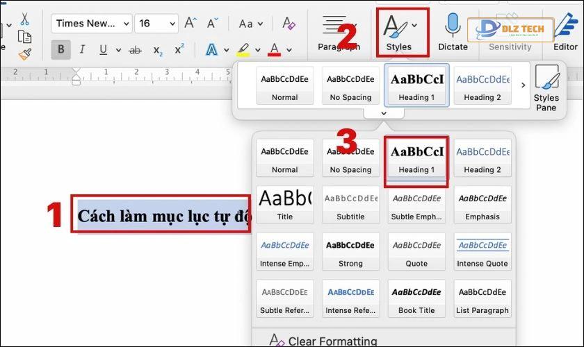Hướng dẫn cách làm mục lục tự động trong Word