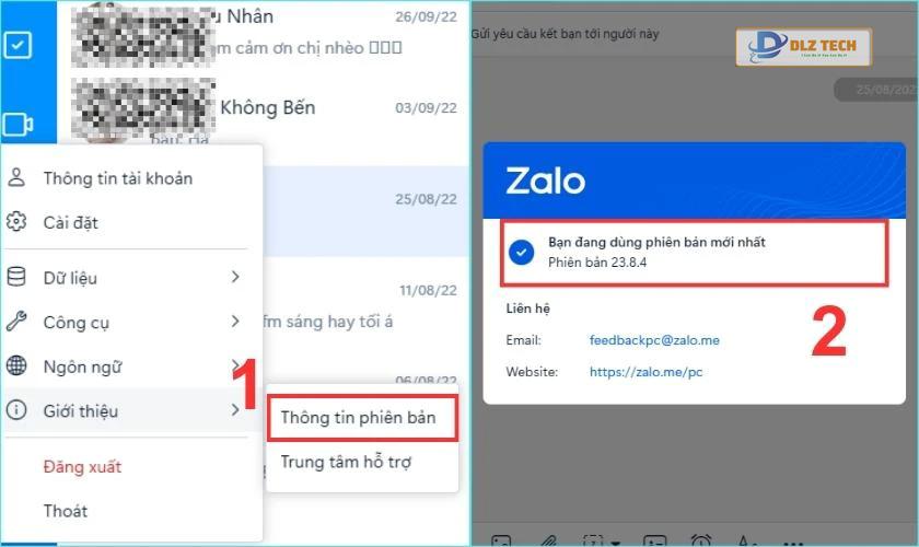 Update Zalo, sửa lỗi không kết nối được