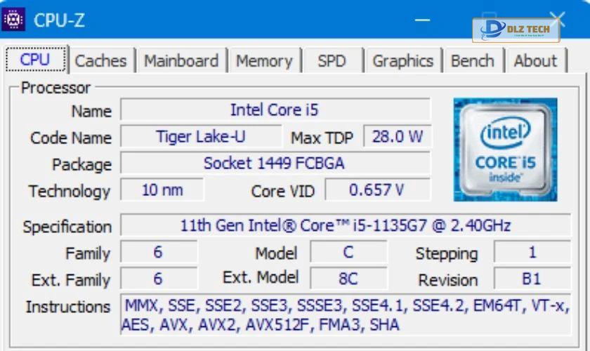 Kiểm tra thông tin máy bằng CPU-Z