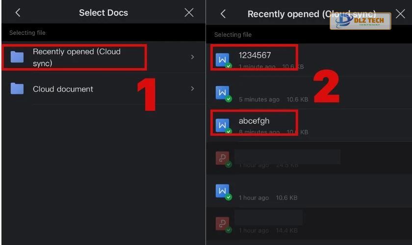Chọn các file Word cần chuyển sang định dạng PDF