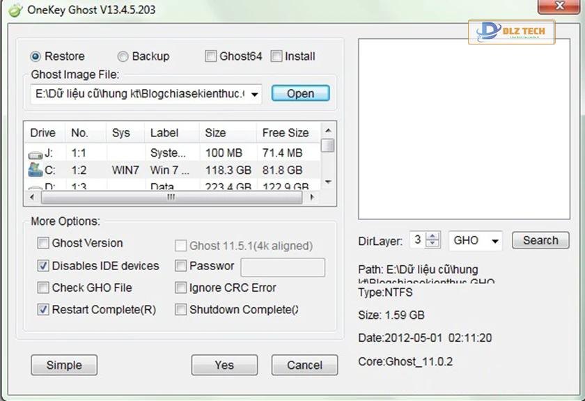 Hướng dẫn cách ghost win 10, win 7 bằng phần mềm OneKey