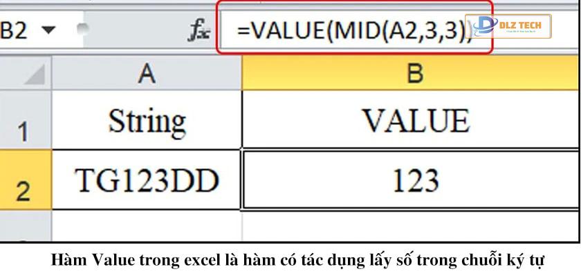 Hàm VALUE trong Excel
