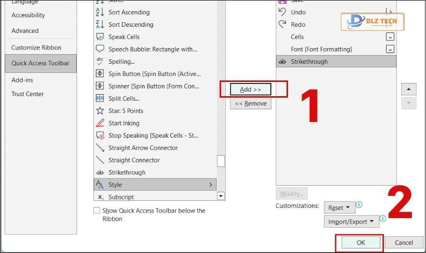 Chọn Add và nhấn Ok để hoàn tất