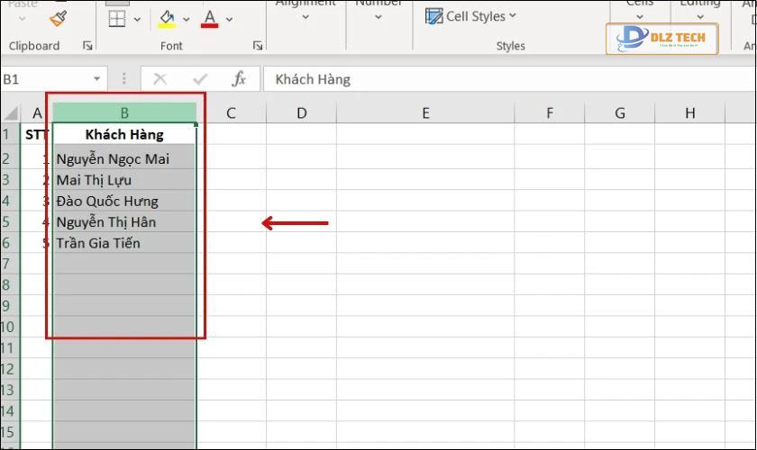 Sử dụng hộp thoại Format Cells để gạch ngang chữ trong Excel