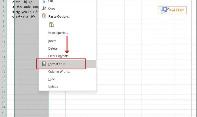 Gạch ngang chữ trong Excel với hộp thoại Format Cells