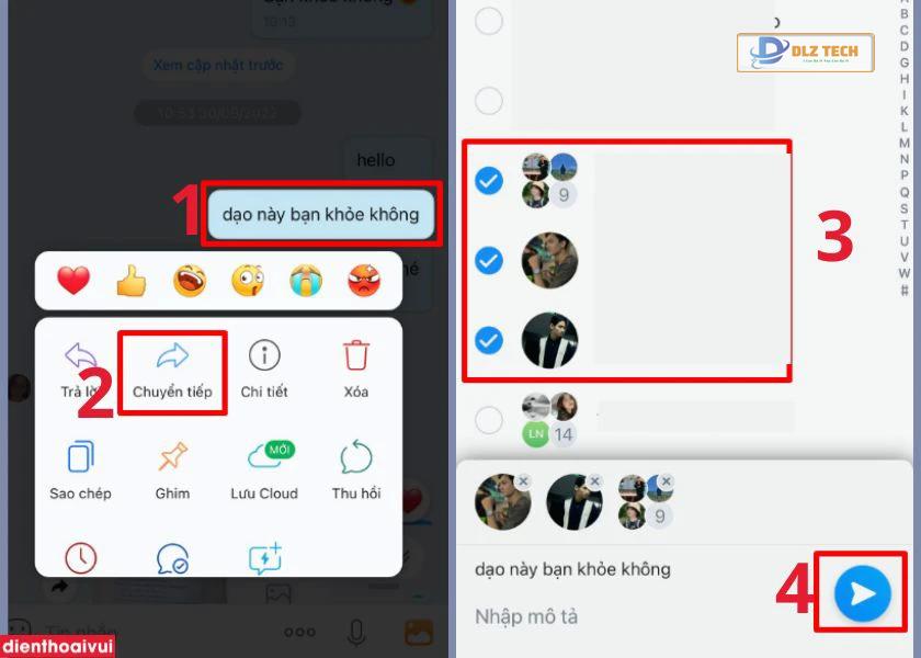 cách gửi tin nhắn hàng loạt trên zalo