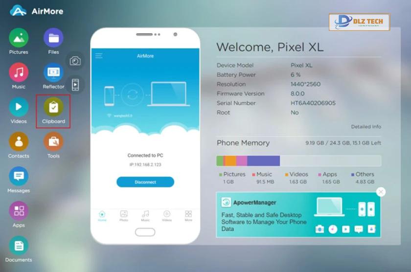 Kết nối Android với Macbook qua Airmore