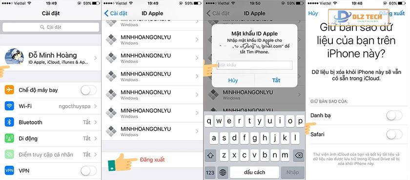 Cách đăng xuất iCloud trên iPhone
