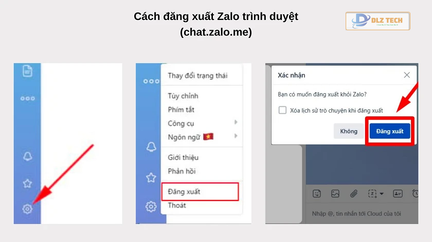Cách đăng xuất Zalo trình duyệt (chat.zalo.me)
