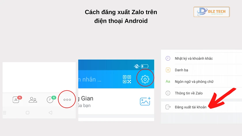 Cách đăng xuất Zalo trên điện thoại Android