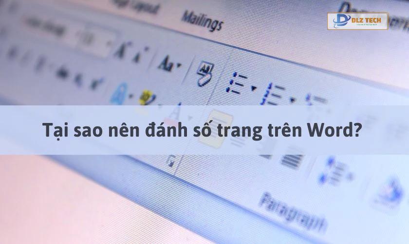 Lợi ích của việc đánh số trang trong Word