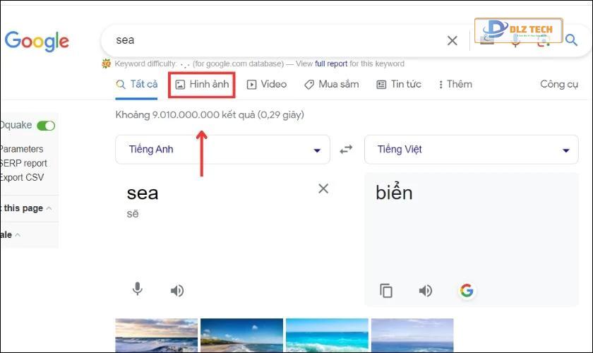 Tìm hình ảnh qua Google
