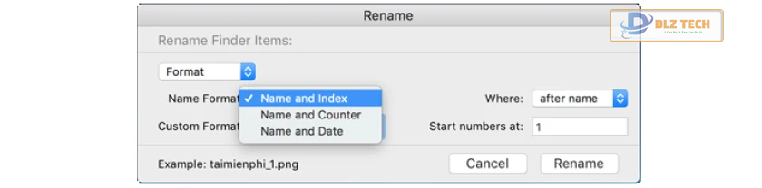 Name and index