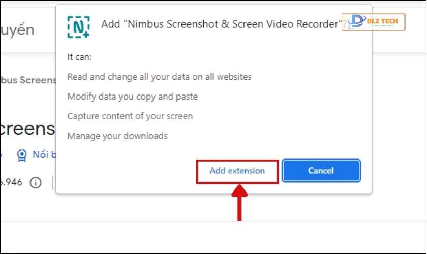 Nhấn Add Extensions để thêm