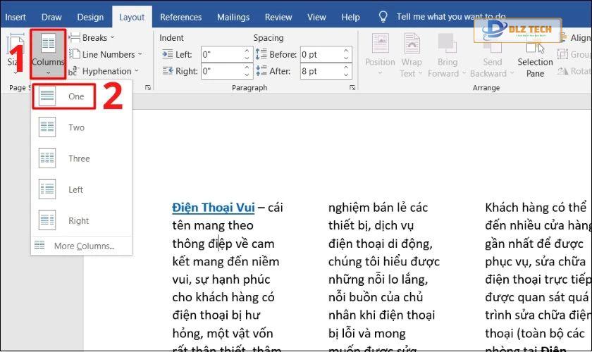 cách xóa cột