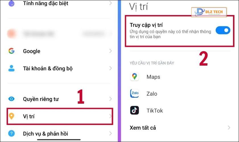 Cách bật tính năng định vị trên điện thoại Android