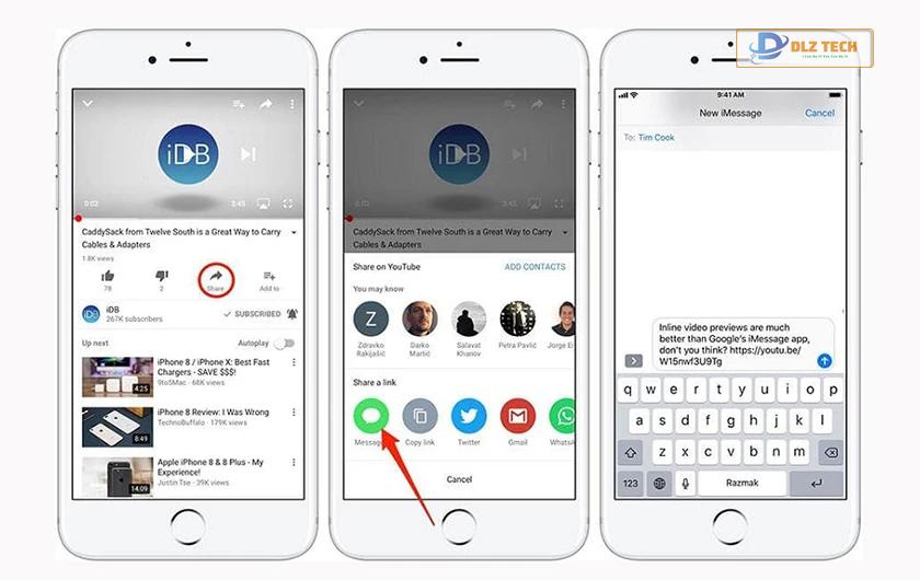 Cách chia sẻ video Youtube lên Facebook Messenger bằng điện thoại