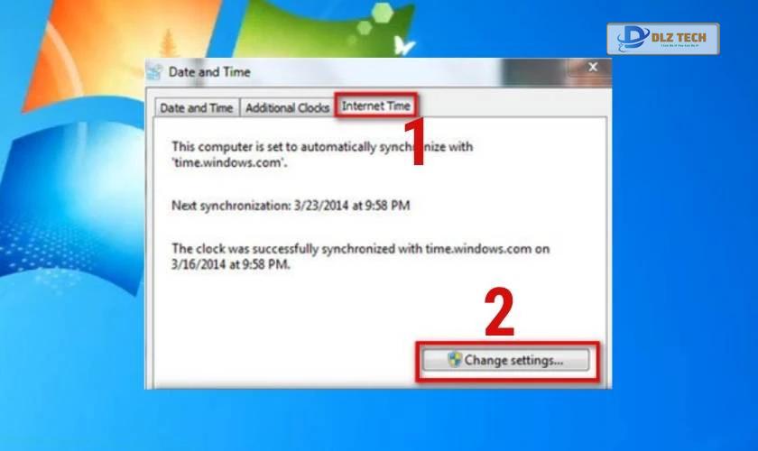 Cài đặt giờ tự động trên win 7