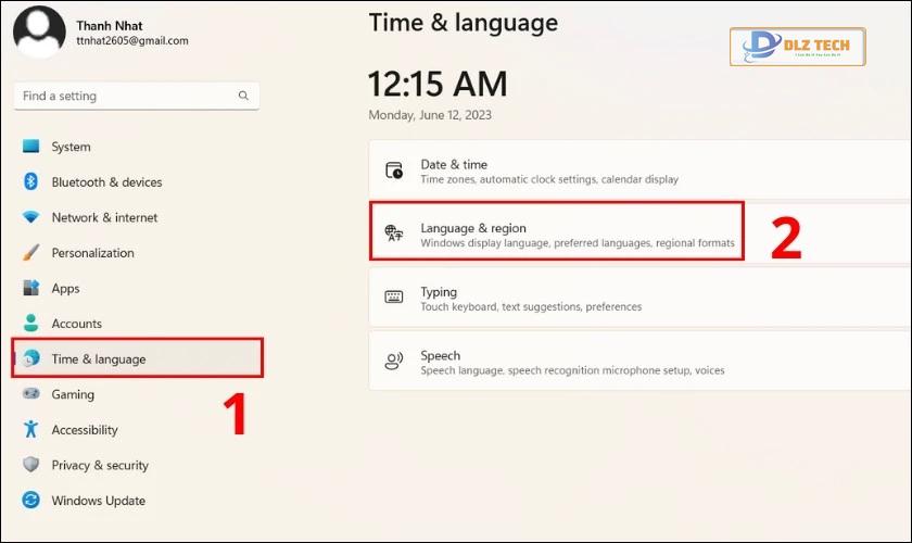 Chỉnh tiếng Việt cho laptop từ Windows