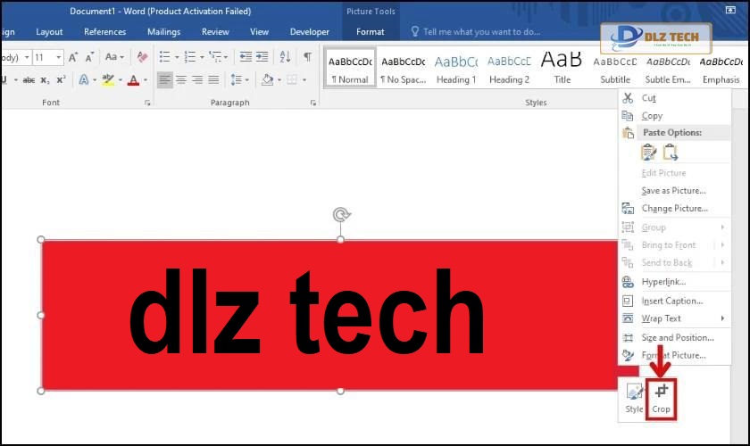 cách cắt ảnh trong word đơn giản nhất