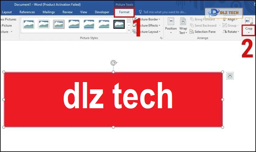 cắt hình ảnh trong word bằng format