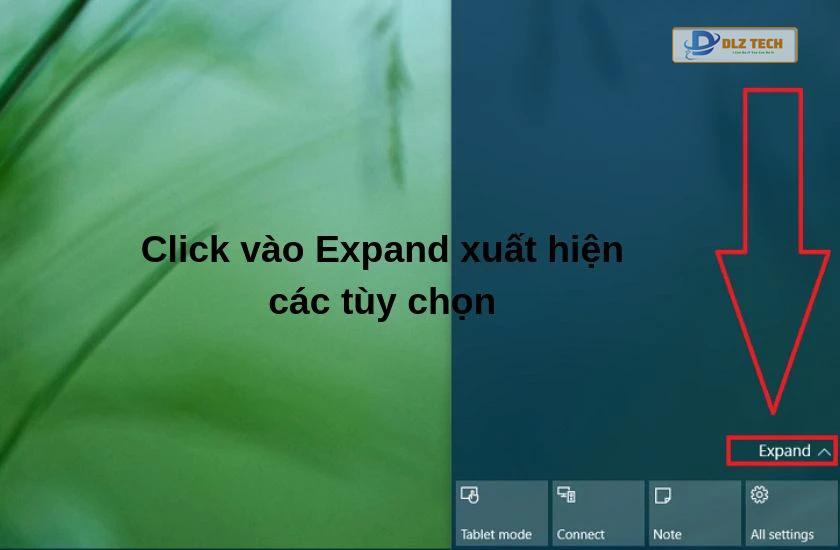 click vào Expand