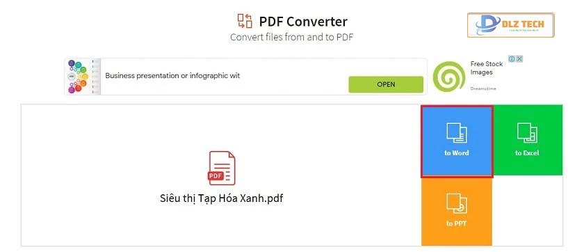 Chọn file từ máy tính trong Smallpdf