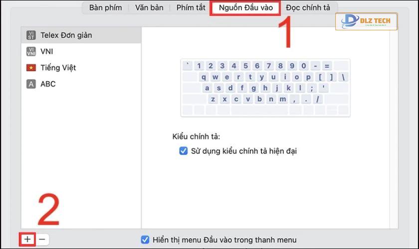 Chọn Nguồn đầu vào