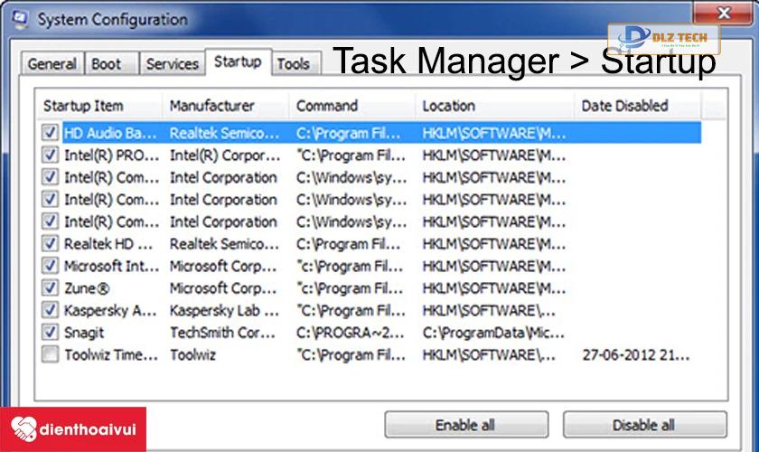 Tắt các ứng dụng không dùng đến để tiết kiệm pin cho laptop